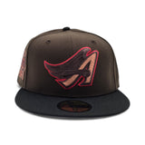 Brown Los Angeles Angels Black Visor Gray Bottom 50th Anniversary Side Patch New Era 59Fifty Fitted