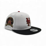 White New York Mets Black Visor Gray Bottom Subway Series 25th Anniversary Side Patch New Era 9Fifty Snapback