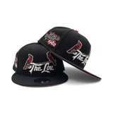 Black St Louis Cardinals “The Lou” Red Bottom 1982 World Series 9Fifty New Era Snapback