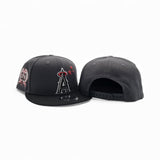 Dark Gray 3 Stars Los Angeles Angels Black Visor Gray Bottom 50th Anniversary Side Patch New Era 9Fifty Snapback
