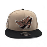 Camel Anaheim Angels Black Visor Gray Bottom 40th Anniversary Side Patch 9Fifty New Era Snapback