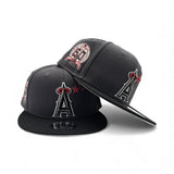 Dark Gray 3 Stars Los Angeles Angels Black Visor Gray Bottom 50th Anniversary Side Patch New Era 9Fifty Snapback