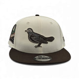 Off White Baltimore Orioles Brown Visor Green Bottom 30th Anniversary Side Patch New Era 9Fifty Snapback