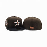Brown Houston Astros Black Visor Gray Bottom 45th Anniversary Side Patch New Era Fitted
