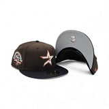 Brown Houston Astros Black Visor Gray Bottom 45th Anniversary Side Patch New Era Fitted