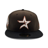 Brown Houston Astros Black Visor Gray Bottom 45th Anniversary Side Patch New Era Fitted