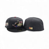 Dark Gray Tampa Bay Rays Black Visor Gray Bottom 1998 Inaugural Season Side Patch New Era 59Fifty Fitted