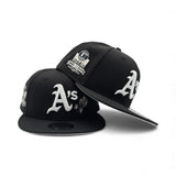 Black Oakland Athletics Rose Logo Gray Bottom 40 Years Side Patch New Era 9Fifty Snapback