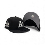 Black Oakland Athletics Rose Logo Gray Bottom 40 Years Side Patch New Era 9Fifty Snapback