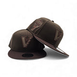 Walnut Brown Arizona Diamondbacks Upside Down Logo Dark Brown Gray Bottom 1998 Inaugural Season Side Patch New Era 9Fifty Snapback