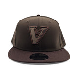 Walnut Brown Arizona Diamondbacks Upside Down Logo Dark Brown Gray Bottom 1998 Inaugural Season Side Patch New Era 9Fifty Snapback