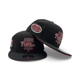 Black Philadelphia Phillies Red Bottom 2004 Inaugural Season Side Patch New Era 9Fifty Snapback