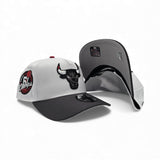 White Chicago Bulls Dark Gray Curved Brim Gray Bottom 6x Champs Side Patch New Era A-Frame 9Forty Snapback