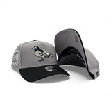 Gray Baltimore Orioles Black Curved Brim Gray Bottom 50th Anniversary Side Patch New Era A-Frame 9Forty Snapback (Copy)