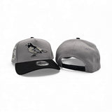 Gray Baltimore Orioles Black Curved Brim Gray Bottom 50th Anniversary Side Patch New Era A-Frame 9Forty Snapback (Copy)