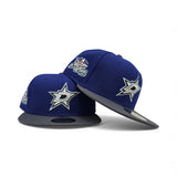 Dark Royal Dallas Texas Stars Dark Visor Gray Bottom 2007 All Star Game Side Patch New Era 59Fifty Fitted