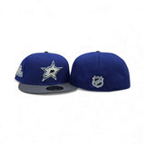 Dark Royal Dallas Texas Stars Dark Visor Gray Bottom 2007 All Star Game Side Patch New Era 59Fifty Fitted