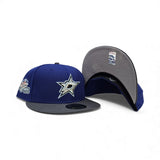 Dark Royal Dallas Texas Stars Dark Visor Gray Bottom 2007 All Star Game Side Patch New Era 59Fifty Fitted