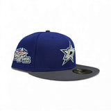 Dark Royal Dallas Texas Stars Dark Visor Gray Bottom 2007 All Star Game Side Patch New Era 59Fifty Fitted
