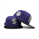 Purple Seattle Kraken Black Visor Gray Bottom 2024 Winter Classic Side Patch New Era 59Fifty Fitted