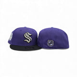 Purple Seattle Kraken Black Visor Gray Bottom 2024 Winter Classic Side Patch New Era 59Fifty Fitted