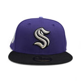 Purple Seattle Kraken Black Visor Gray Bottom 2024 Winter Classic Side Patch New Era 59Fifty Fitted