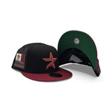 Black Trucker Houston Astros Brick Red Visor Gray Bottom 2000 Inaugural Season Side Patch New Era 59Fifty Fitted