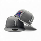 Storm Gray Upside Down Texas Rangers Gray Bottom Final Season Side Patch New Era 59Fifty Fitted