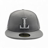 Storm Gray Upside Down Texas Rangers Gray Bottom Final Season Side Patch New Era 59Fifty Fitted