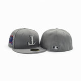 Storm Gray Upside Down Texas Rangers Gray Bottom Final Season Side Patch New Era 59Fifty Fitted