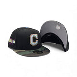 Black Cleveland Indians Woodland Camo Visor Gray Bottom 2019 All Star Game Side Patch 59fifty Fitted