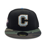 Black Cleveland Indians Woodland Camo Visor Gray Bottom 2019 All Star Game Side Patch 59fifty Fitted
