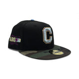 Black Cleveland Indians Woodland Camo Visor Gray Bottom 2019 All Star Game Side Patch 59fifty Fitted