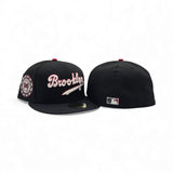 Black Glow In The Dark Brooklyn Dodgers Gray Bottom 1942 All Star Game Side Patch New Era 59Fifty Fitted