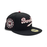 Black Glow In The Dark Brooklyn Dodgers Gray Bottom 1942 All Star Game Side Patch New Era 59Fifty Fitted