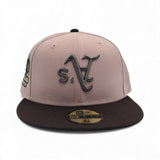 Pink Rouge Oakland Athletics Brown Visor Green Bottom A Century Of A's Baseball Side Patch New Era 59Fifty Fitted