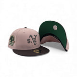Pink Rouge Oakland Athletics Brown Visor Green Bottom A Century Of A's Baseball Side Patch New Era 59Fifty Fitted