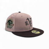 Pink Rouge Oakland Athletics Brown Visor Green Bottom A Century Of A's Baseball Side Patch New Era 59Fifty Fitted