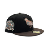 Black Baltimore Orioles Brown Visor Green Bottom 50th Anniversary Side Patch New Era 59Fifty Fitted