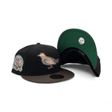 Black Baltimore Orioles Brown Visor Green Bottom 50th Anniversary Side Patch New Era 59Fifty Fitted