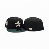 Black Houston Astros Dark Green Visor Gray Bottom 45th Anniversary Side Patch New Era Fitted