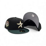 Black Houston Astros Dark Green Visor Gray Bottom 45th Anniversary Side Patch New Era Fitted