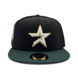 Black Houston Astros Dark Green Visor Gray Bottom 45th Anniversary Side Patch New Era Fitted