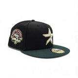 Black Houston Astros Dark Green Visor Gray Bottom 45th Anniversary Side Patch New Era Fitted