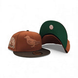 Rust Orange Baltimore Orioles Brown Visor Green Bottom 50th Anniversary Side Patch New Era 59Fifty Fitted