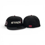 Black City Connect Houston Astros Brick Red Bottom Space City Side Patch New Era 59Fifty Fitted