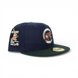 Navy Blue Chicago Cubs Dark Green Visor Gray Bottom Be Alert Sid Patch New Era Fitted