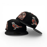 Black Baltimore Orioles Gray Bottom 30th Anniversary Side Patch New Era 59Fifty Fitted