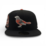 Black Baltimore Orioles Gray Bottom 30th Anniversary Side Patch New Era 59Fifty Fitted