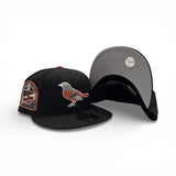 Black Baltimore Orioles Gray Bottom 30th Anniversary Side Patch New Era 59Fifty Fitted
